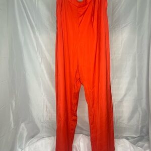 Sage The Label Bright Orange Silky Pants